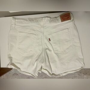 Levi's Women's White Jean Shorts